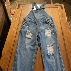 Mod Ref Distressed Overalls Size 33
